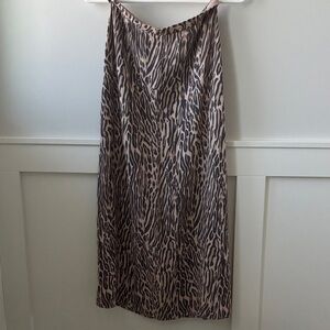 Aritzia Wilfred Leopard A-Line Skirt